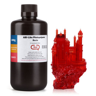 ELEGOO ABS-Like Resin Transparent Red, 1 kg