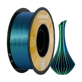 Kingroon PLA TRI SILK 1,75 mm 1 kg | Zlatá/Zelená/Modrá
